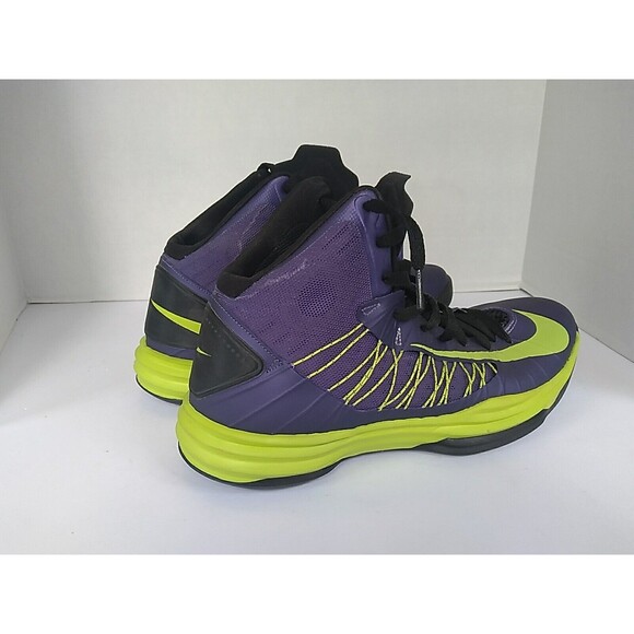 Nike Hyperdunk Basketball Shoes High‎ Top Purple Green Sneakers - Picture 4 of 6